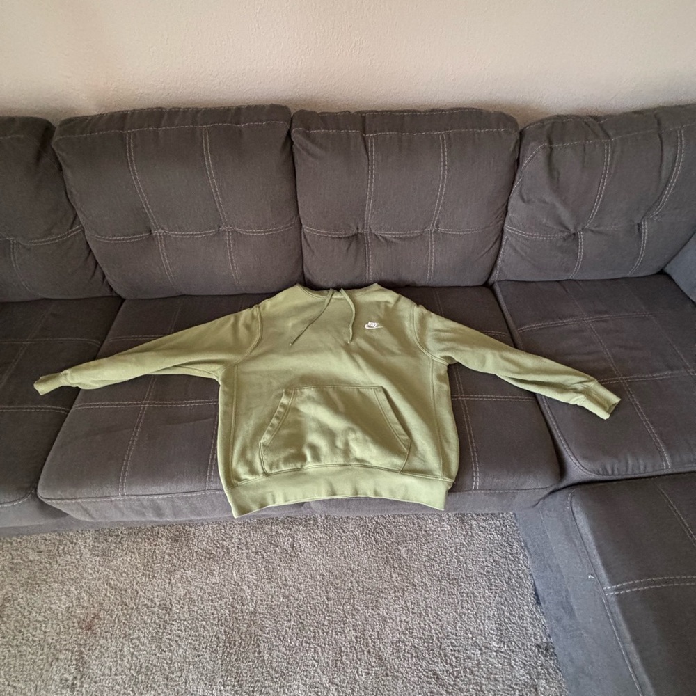 Nike Men's Olive Crewneck Hoodie